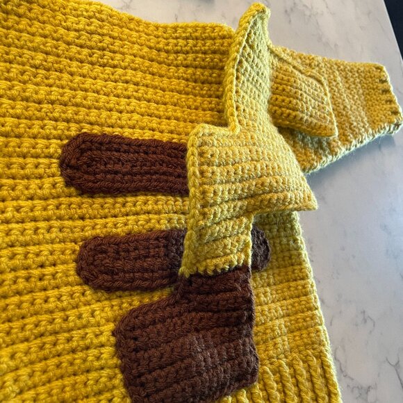 Gorgeous Pokemon Pikachu Sweater / Hat Handmade Crochet Rare OOAK - Picture 4 of 12